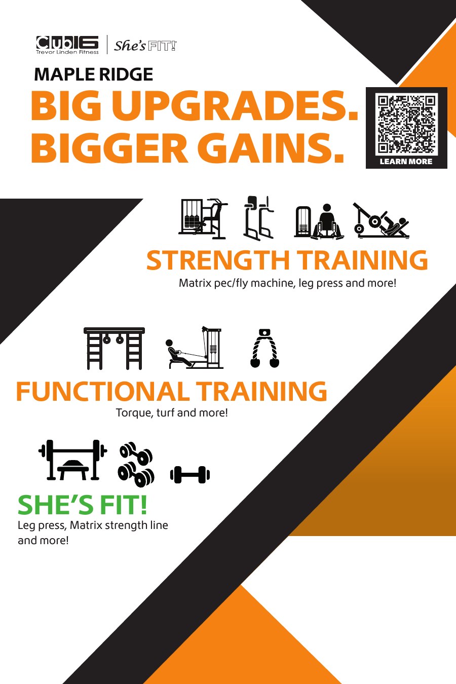 Big upgrades. Bigger gains. Club16 Maple Ridge renovation poster