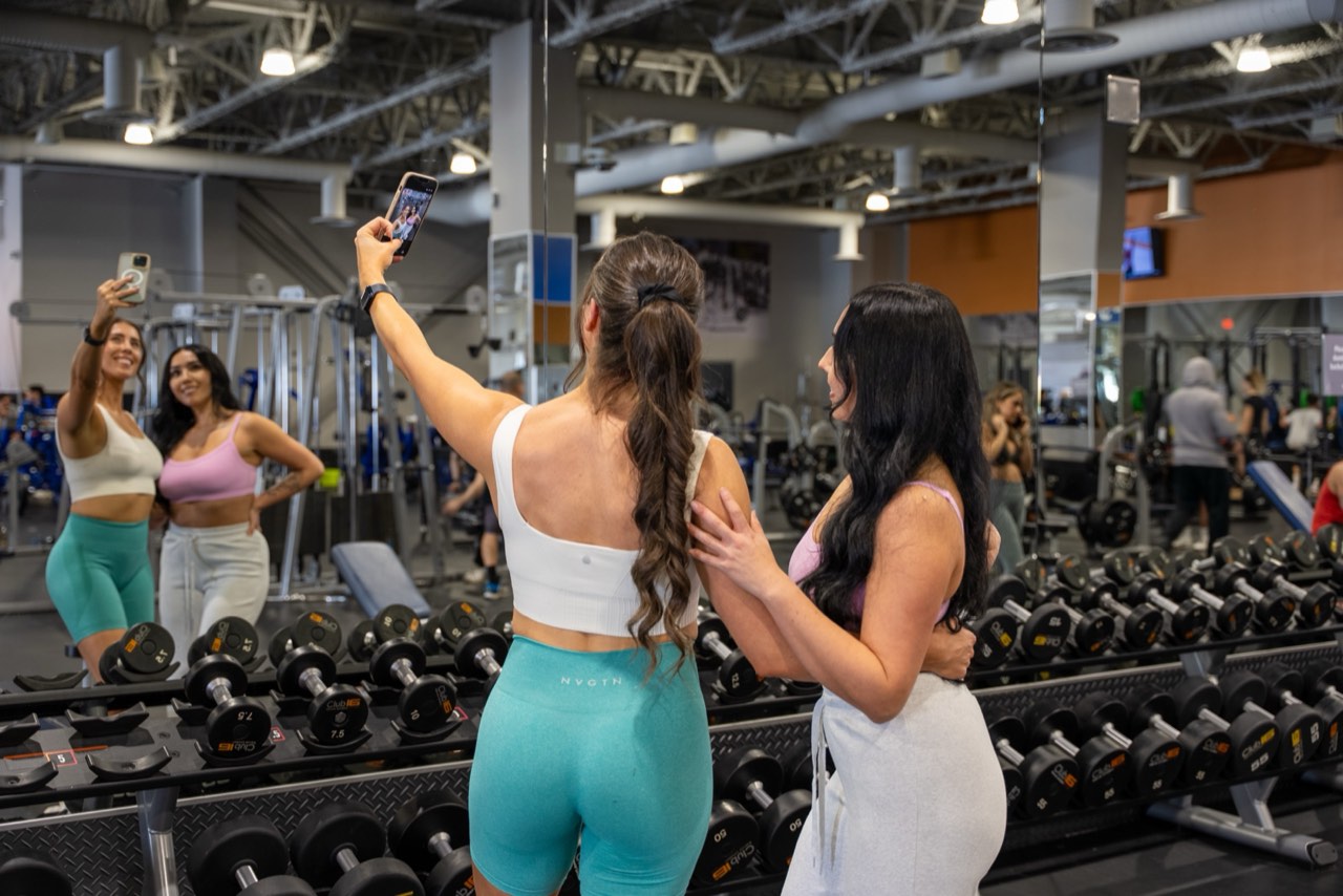 Women training together in a She's FIT! strength area