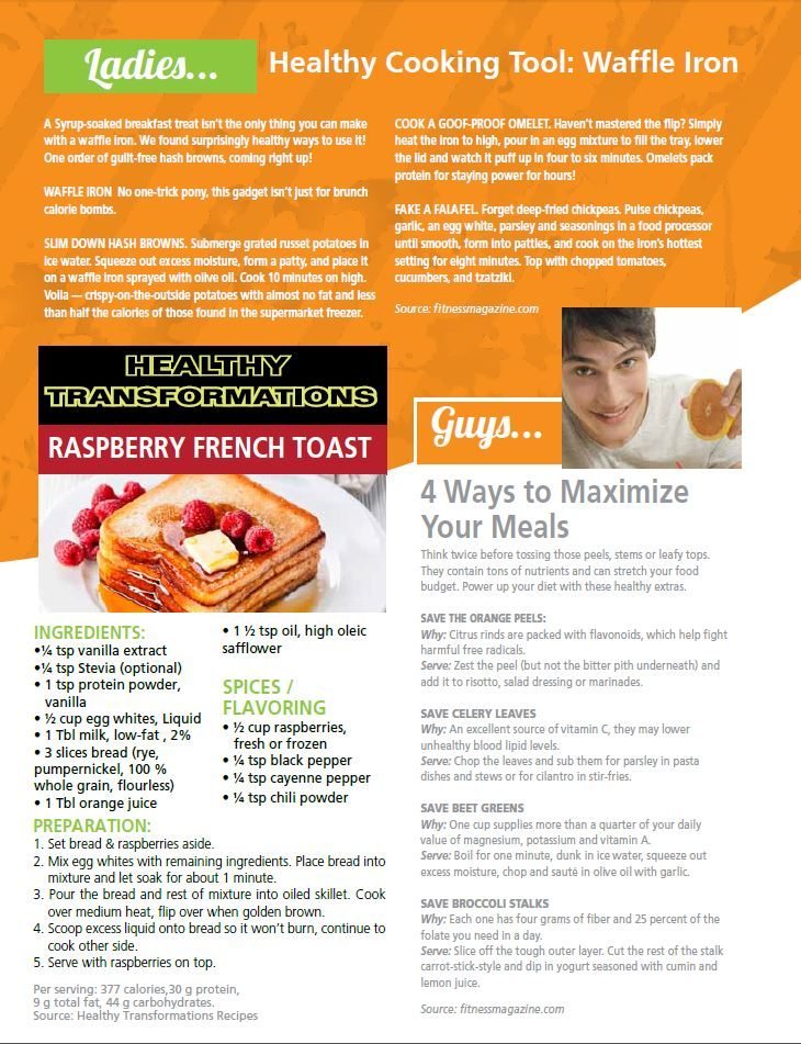 March Health tips - waffle recipe 