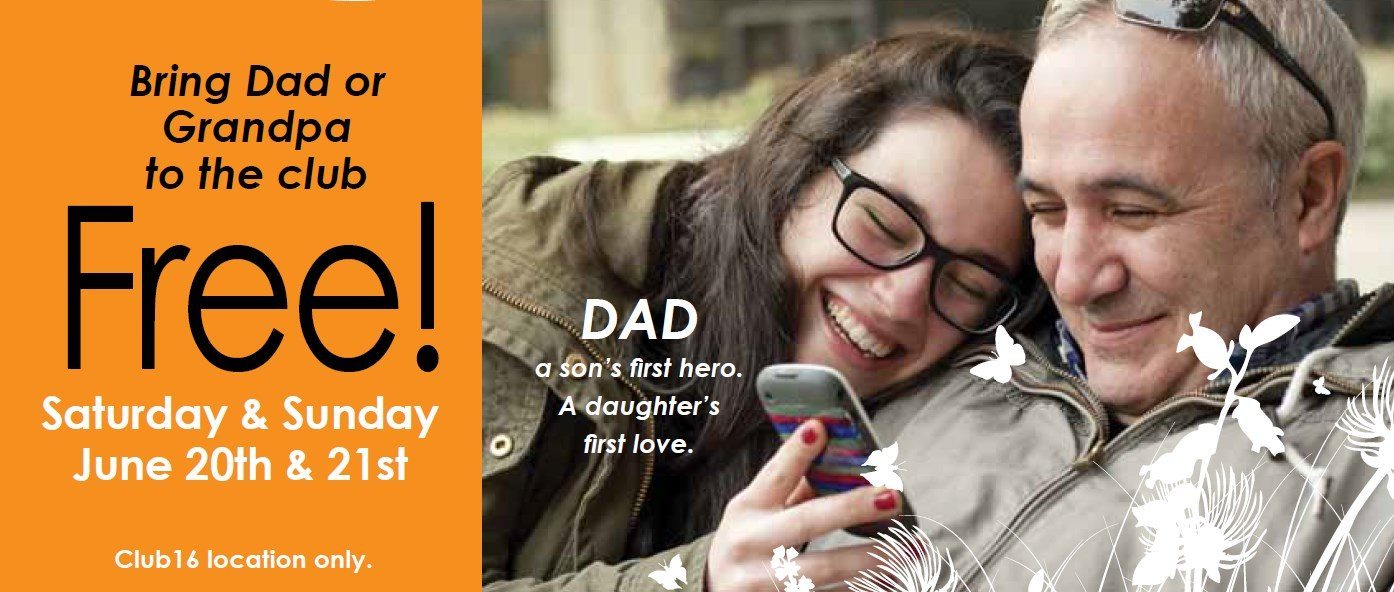 Father's Day Promo Free workout for fathers