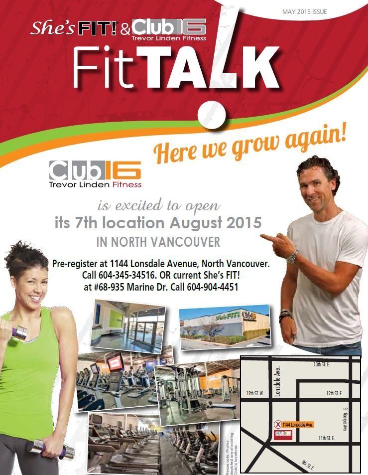 Fit Talk Poster - Opening Club16 in North Van