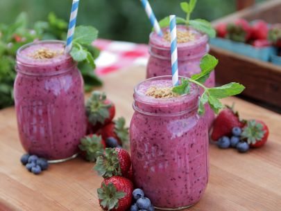 Fancy purple smoothie