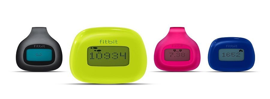 4 different fitbits in different colours