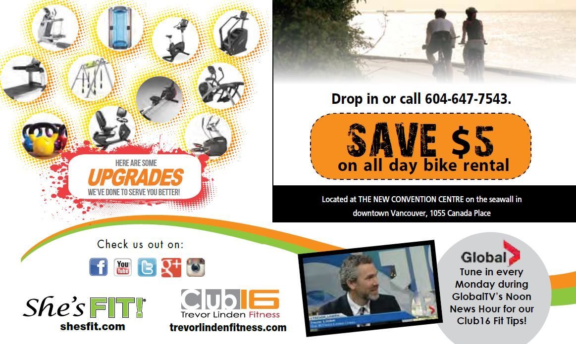 Downtown Vancouver Location Bike rental poster