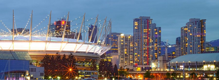 BC Place at night